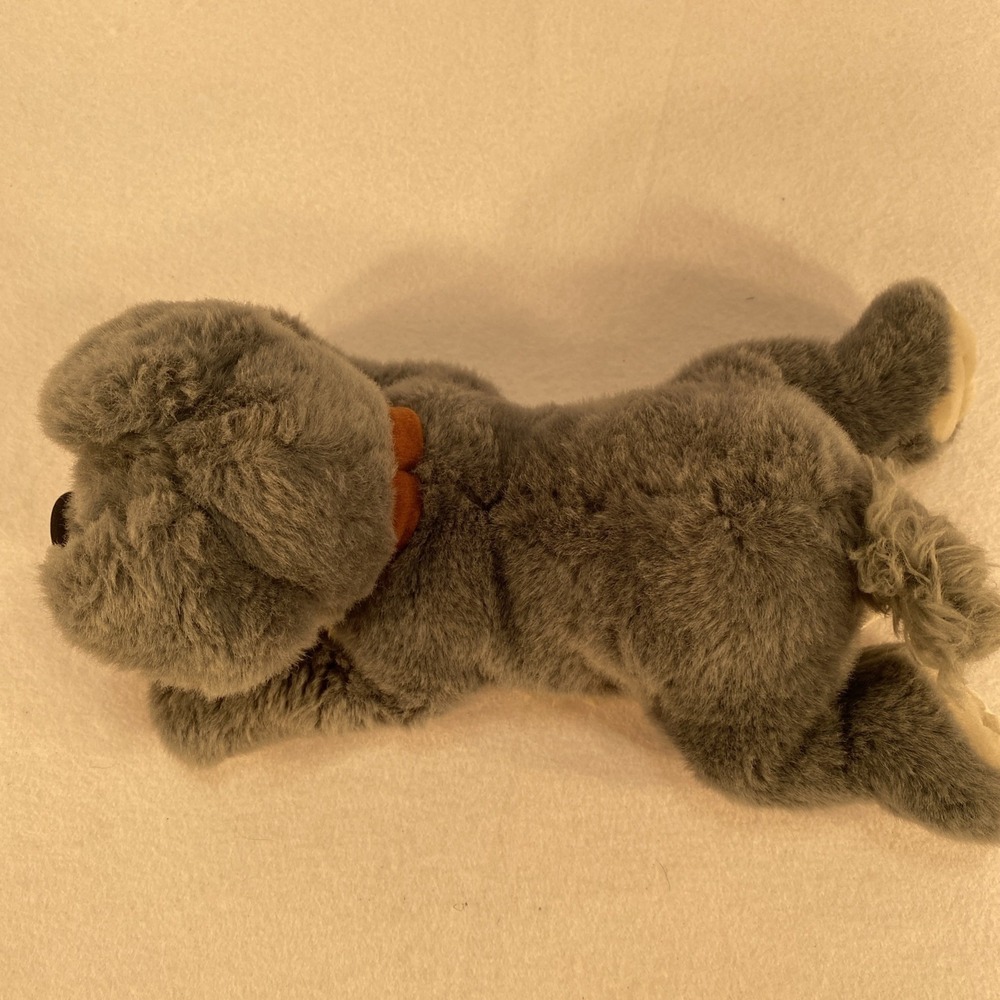 Disney‎ Store Tramp Plush 13" Lady and the Tramp Gray Dog Stuffed Animal Laying - Picture 7 of 12